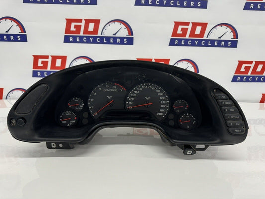 97-98 Chevy C5 Corvette 200MPH Speedometer Cluster Bezel (Tested) 10285352 0001