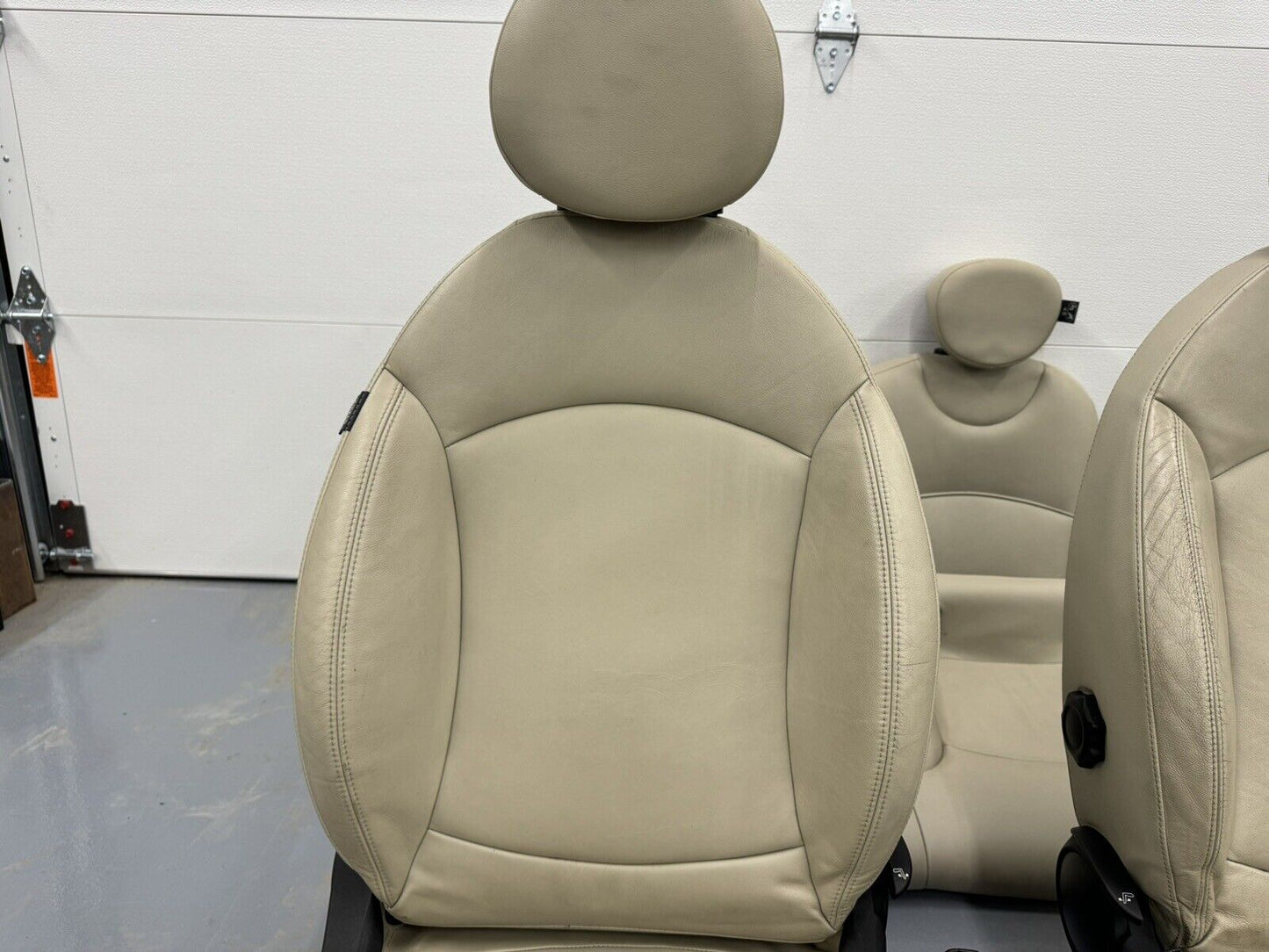 Mini Cooper Sport Seats Leather Cream/Beige/White Heated 07-14 R56 R55 #0002