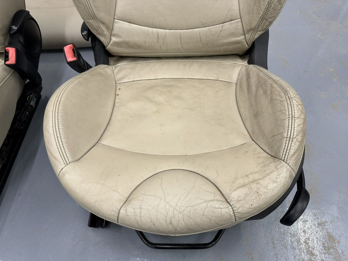 Mini Cooper Sport Seats Leather Cream/Beige/White Heated 07-14 R56 R55 #0002